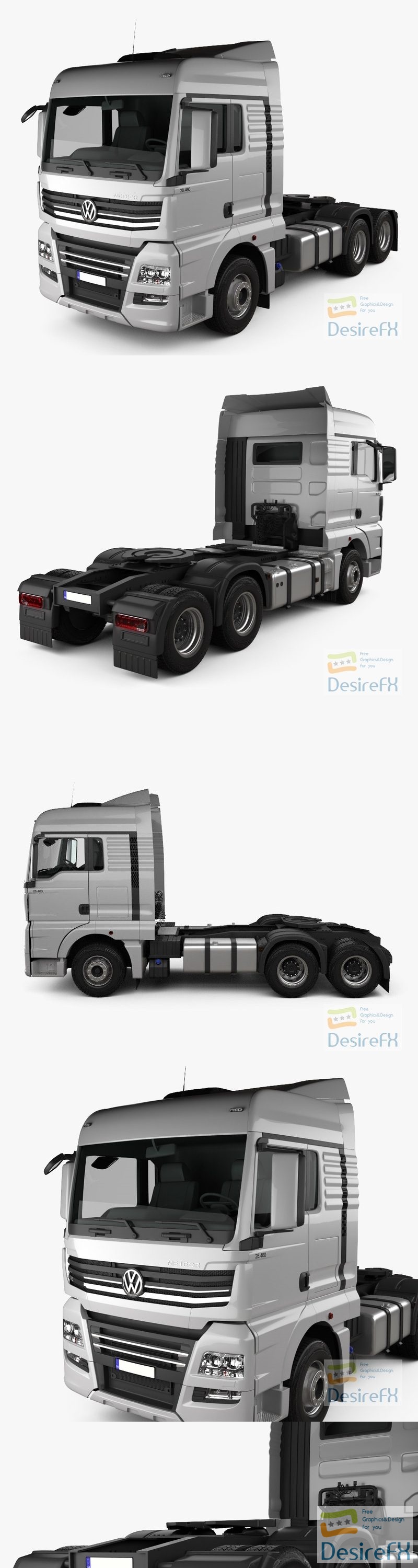 Volkswagen Meteor Tractor Truck 2020 3D Model