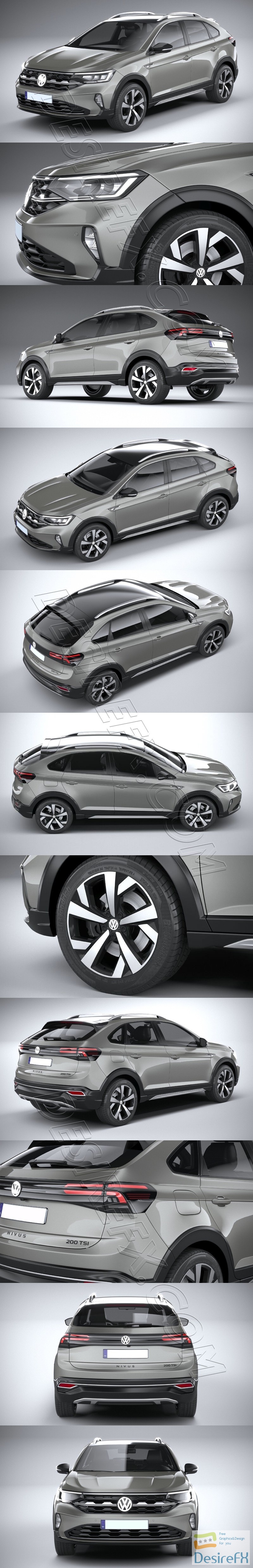 Volkswagen Nivus 2021 3D Model