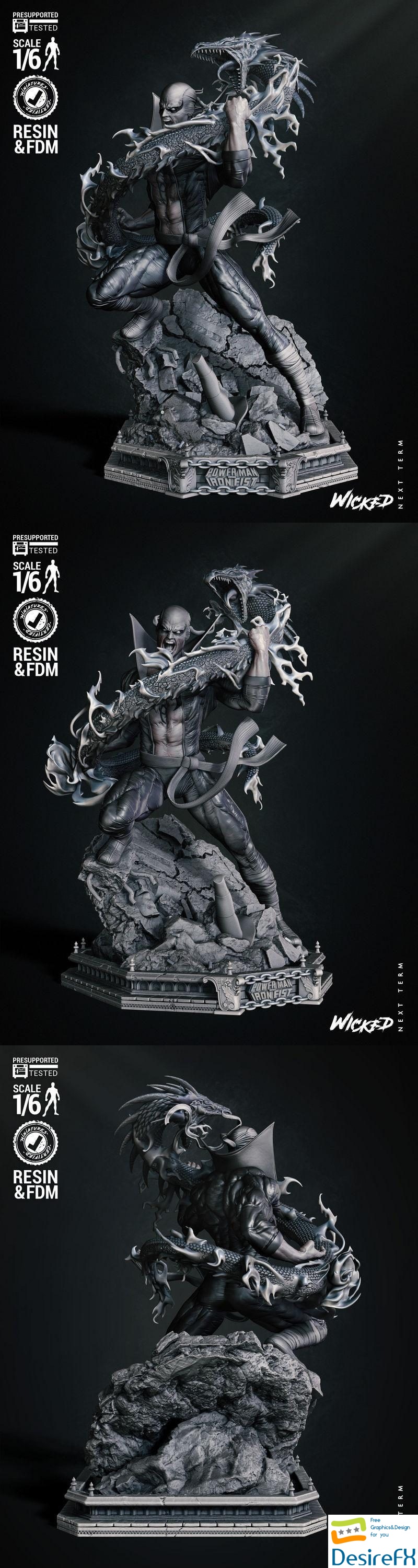 Wicked - Iron Fist Sculpture - 3D Print