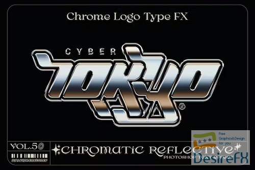 Y2K Chromatic Glossy Reflective Logo and Text FX - J5JFWEL