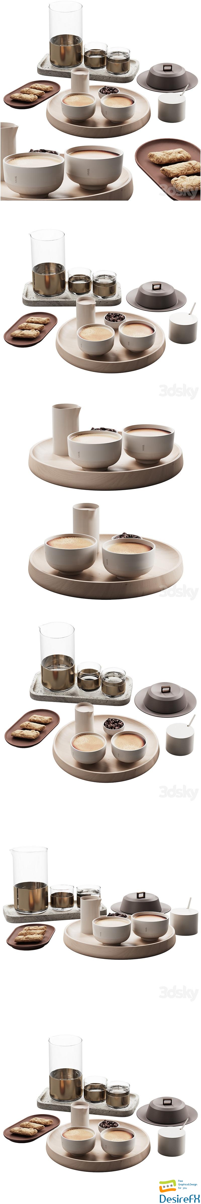 432 eat and drinks decor set 10 coffee & water carafe kit serving 01 3D Model