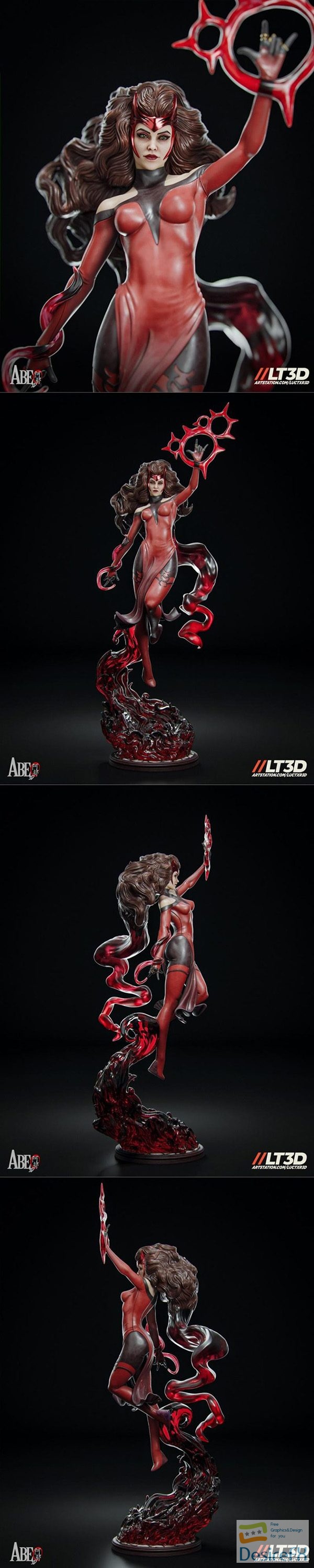 Abe3D – Scarlet Witch Hellfire Gala – 3D Print