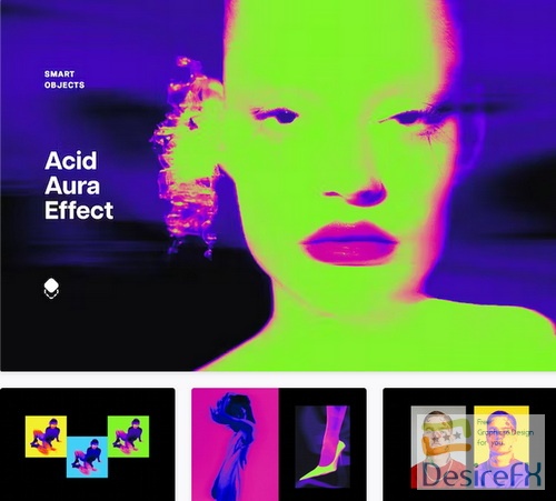 Acid Aura Fluorescent Photo Effect - 92031646