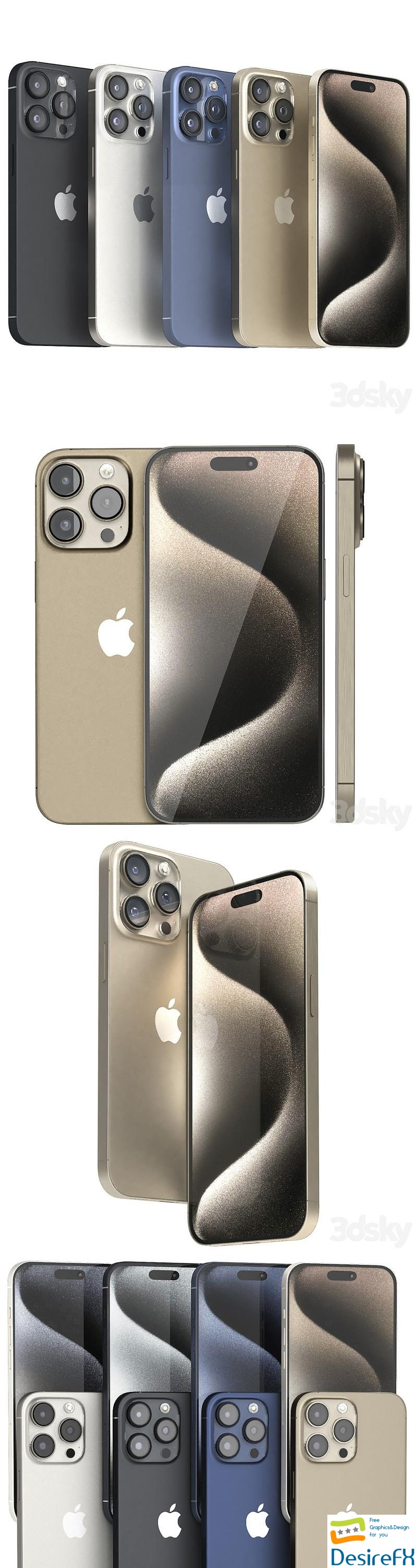 Apple iphone 15 pro max 3D Model