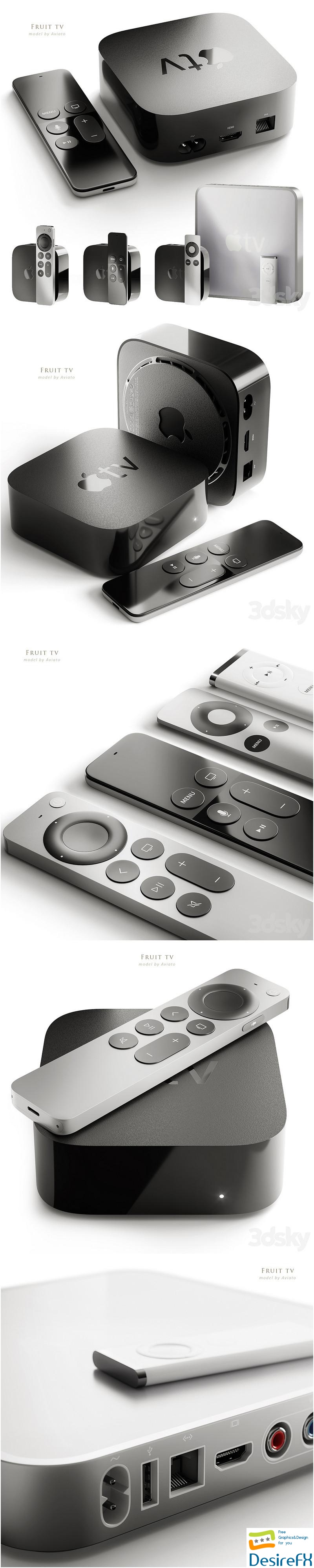 Apple TV collection 3D Model