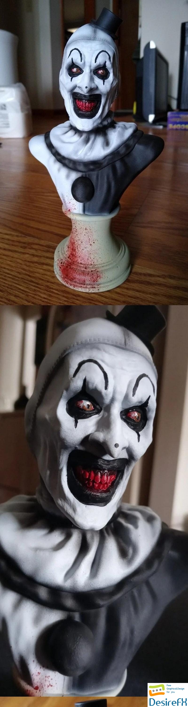 Art The Clown Terrifier Bust - 3D Print