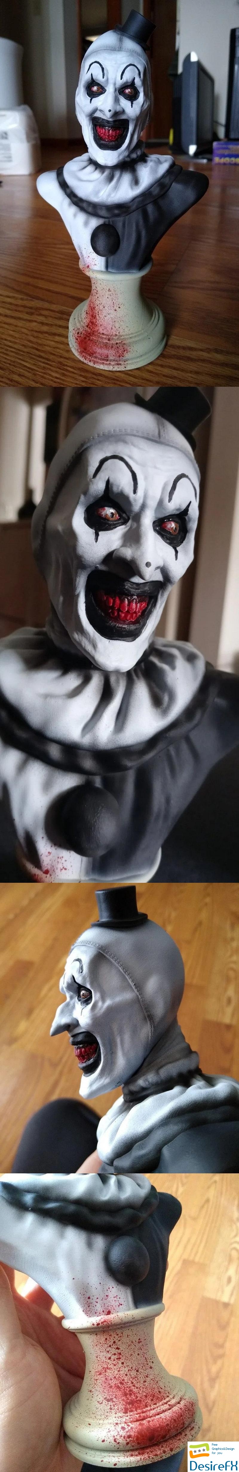 Art The Clown Terrifier Bust - 3D Print