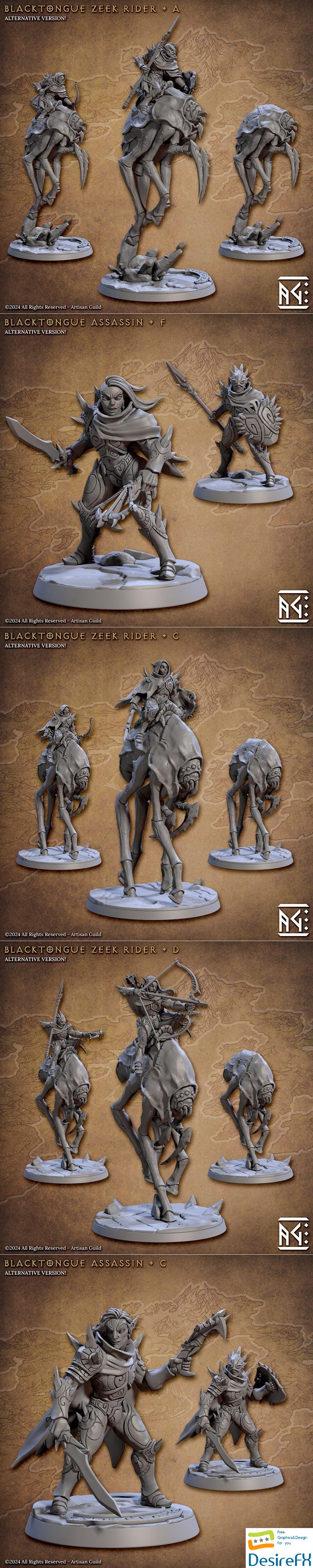 Artisan Guild - Blacktongue Assassins Complete Set - 57 3D Print