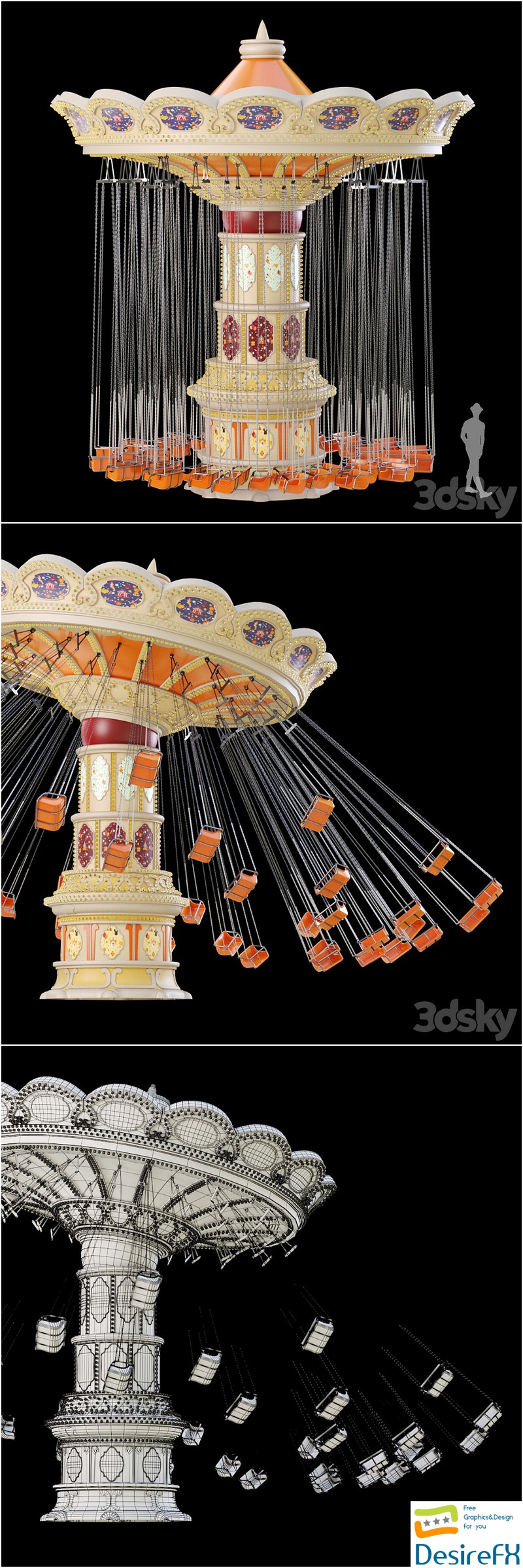Attraction. Carousel 3D Model