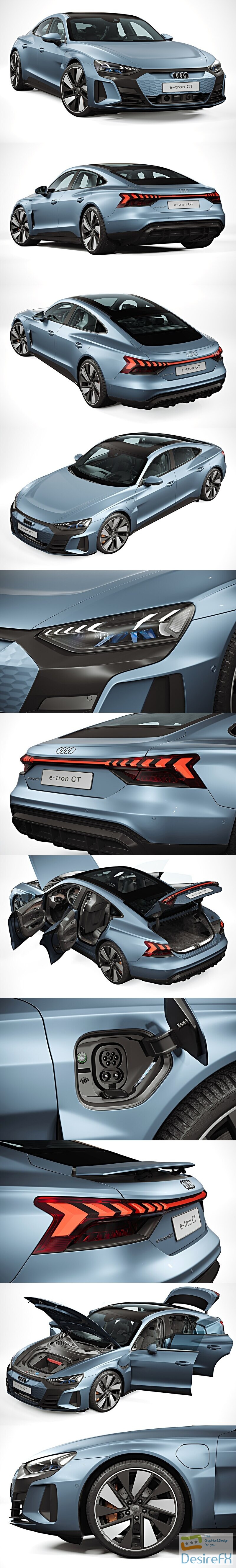 Audi E-tron GT 2022 3D Model