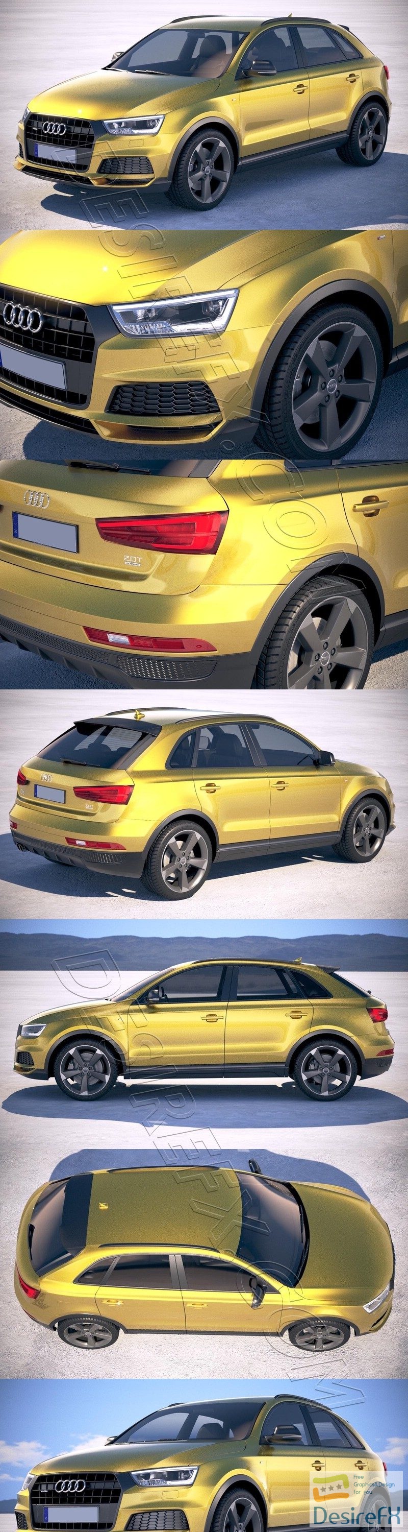 Audi Q3 2019 3D Model