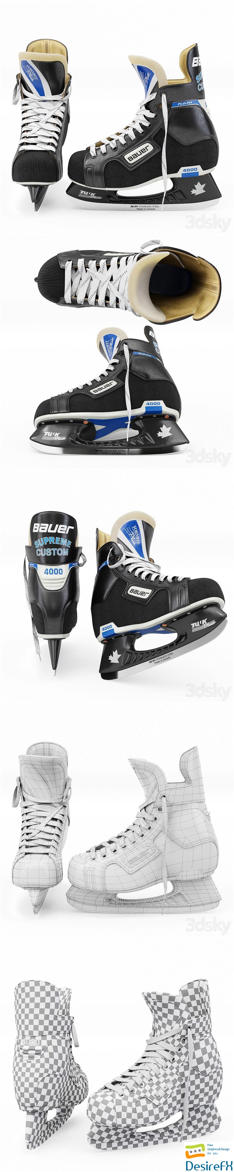 Bauer Supreme Custom 4000 Tuuk Ice Hockey Skates 3D Model