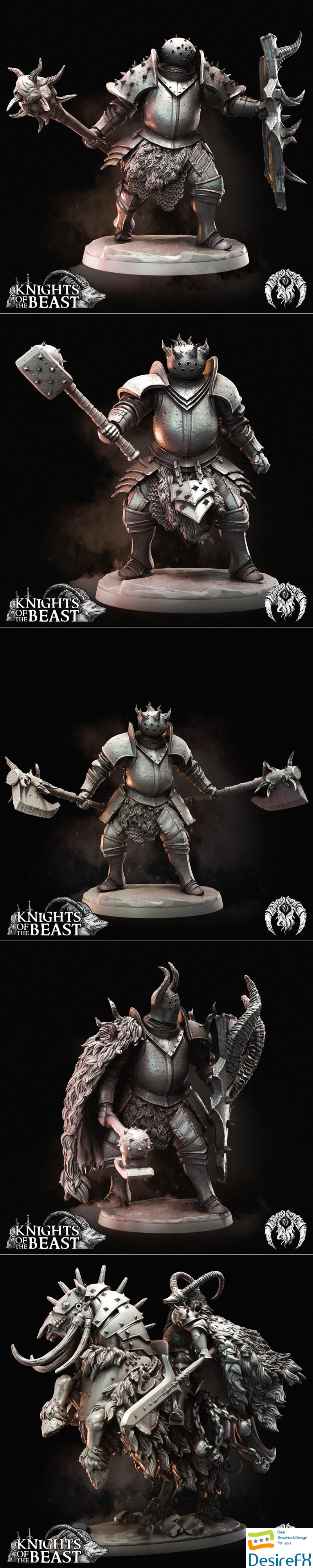 Bestiarum Miniatures - Knights of the Beast Collection 3D Print