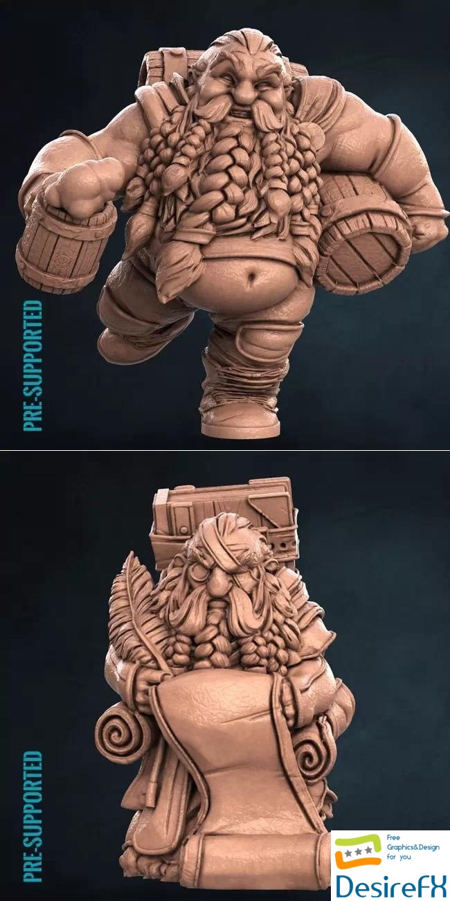 Brewmaster and Dwarfscribe 3D Print
