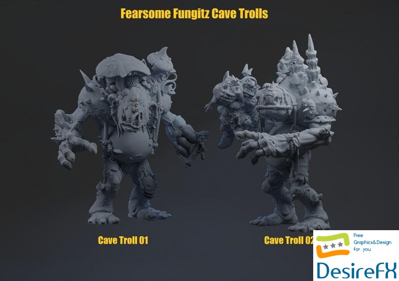 BruteFun Minatures - Fantasy Football Fearsome Fungitz Goblins 3D Print