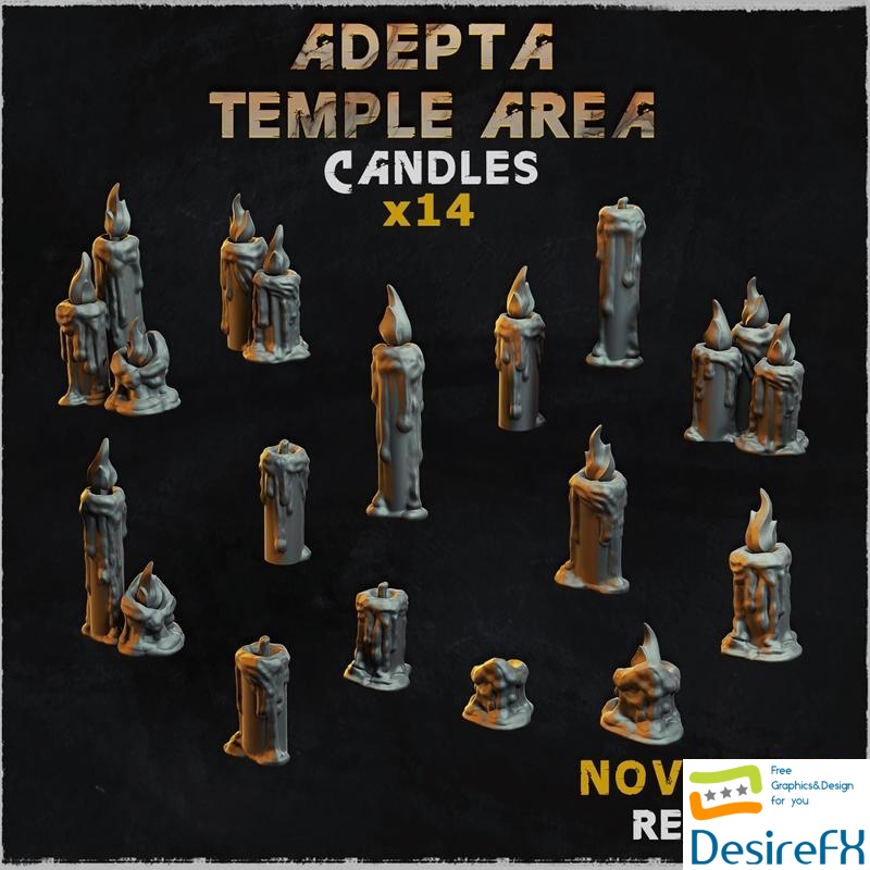 Candles - Adepta Temple Area 3D Print
