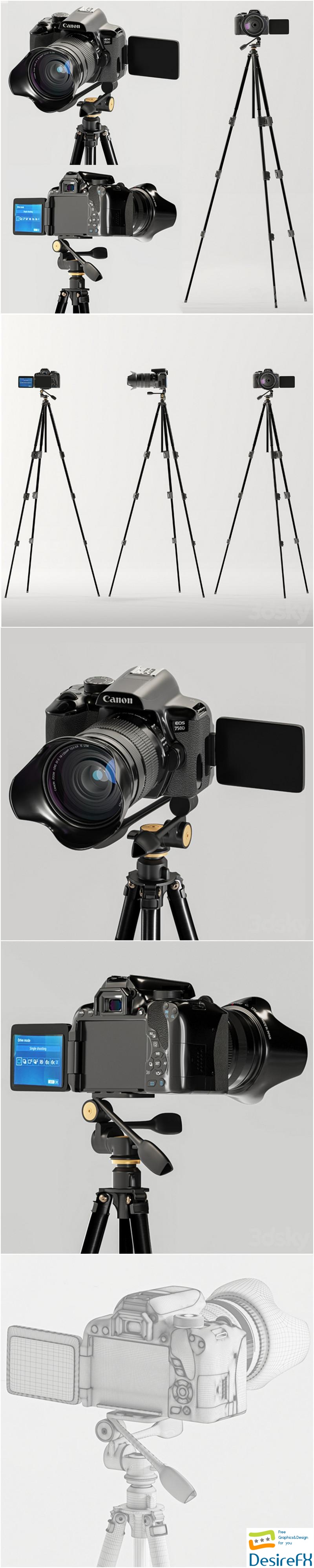 Canon 750d 3D Model
