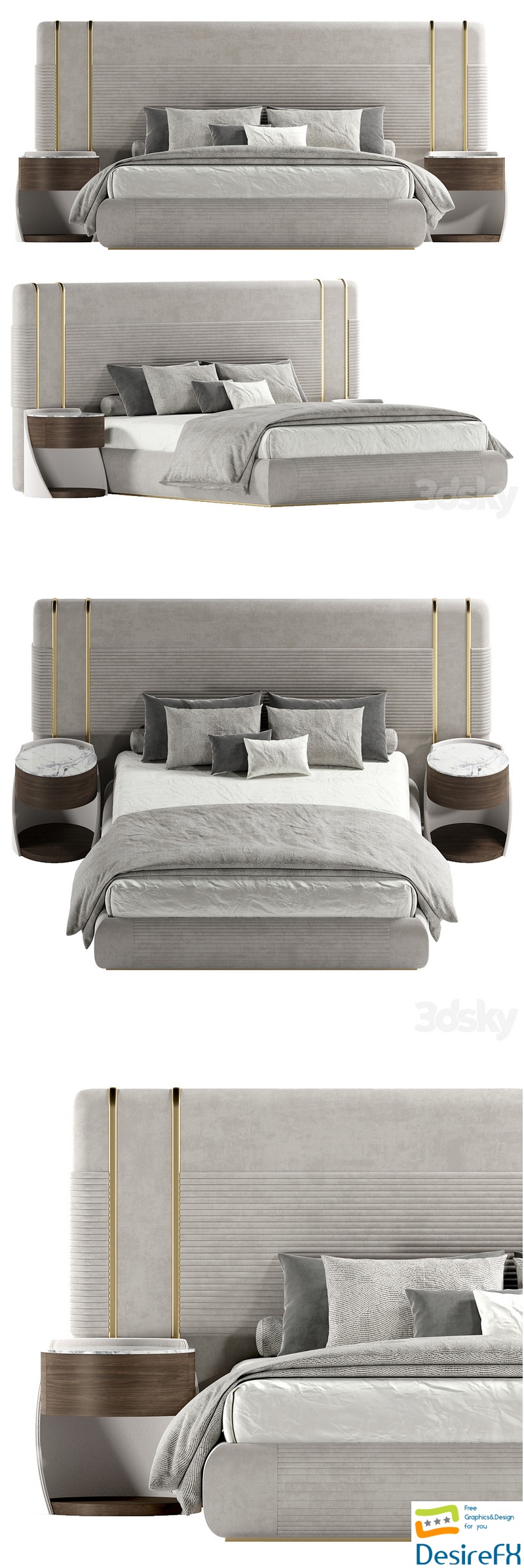 Capital Collection - Frey bed 3D Model