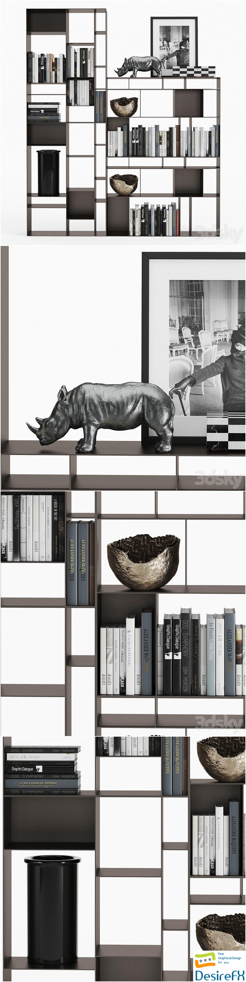 Cattelan Italia Latitude Bookcase 3D Model