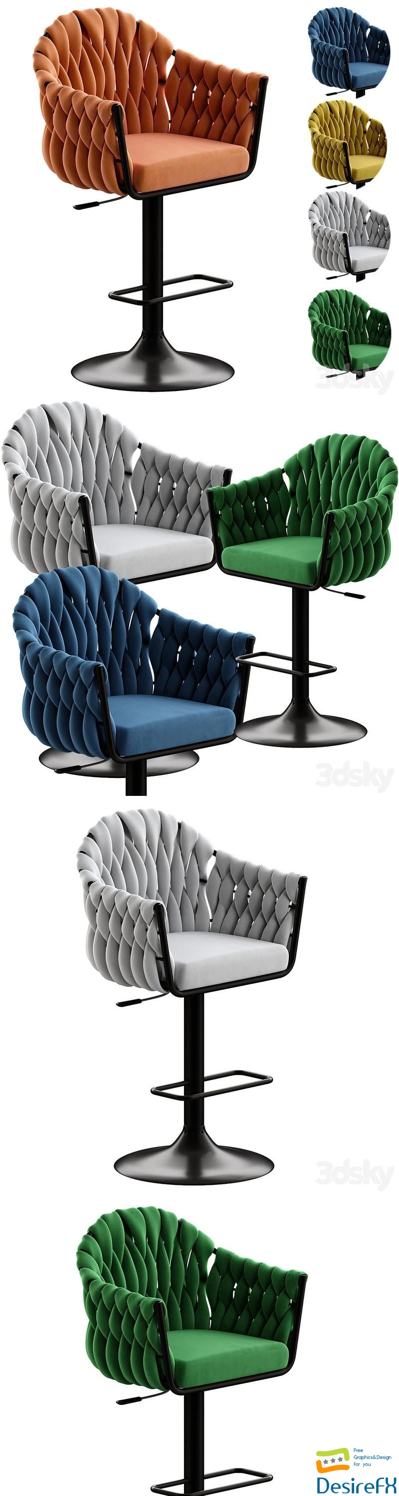 Chair DOBRIN Leon LM 9690 3D Model