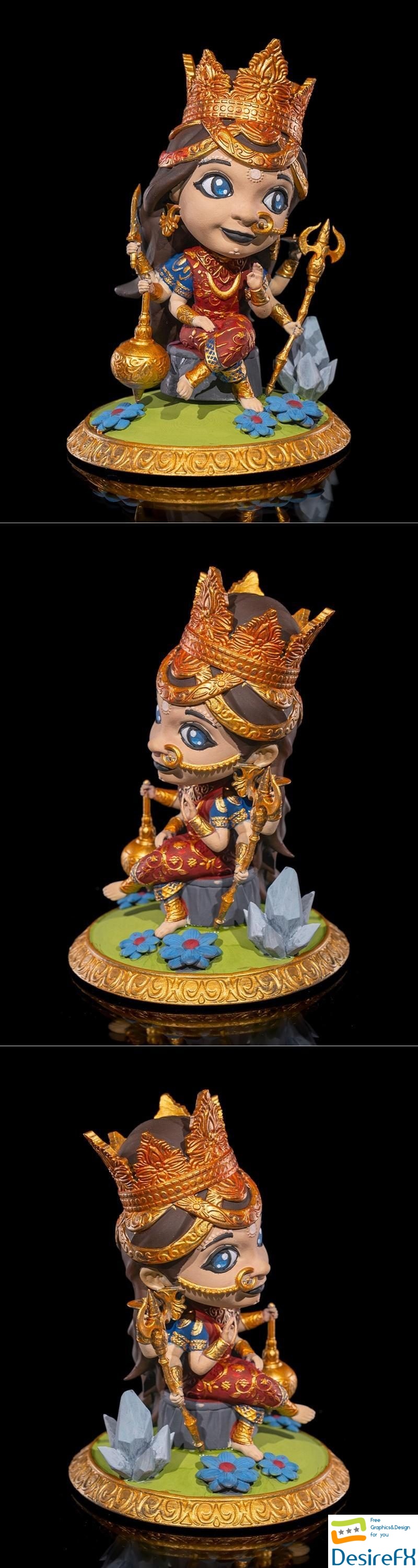Chibi Durga The Victorious Conqueror 3D Print