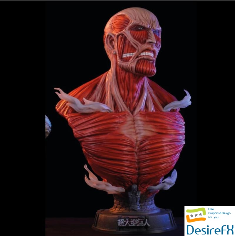 Colossal titan bust 3D Print