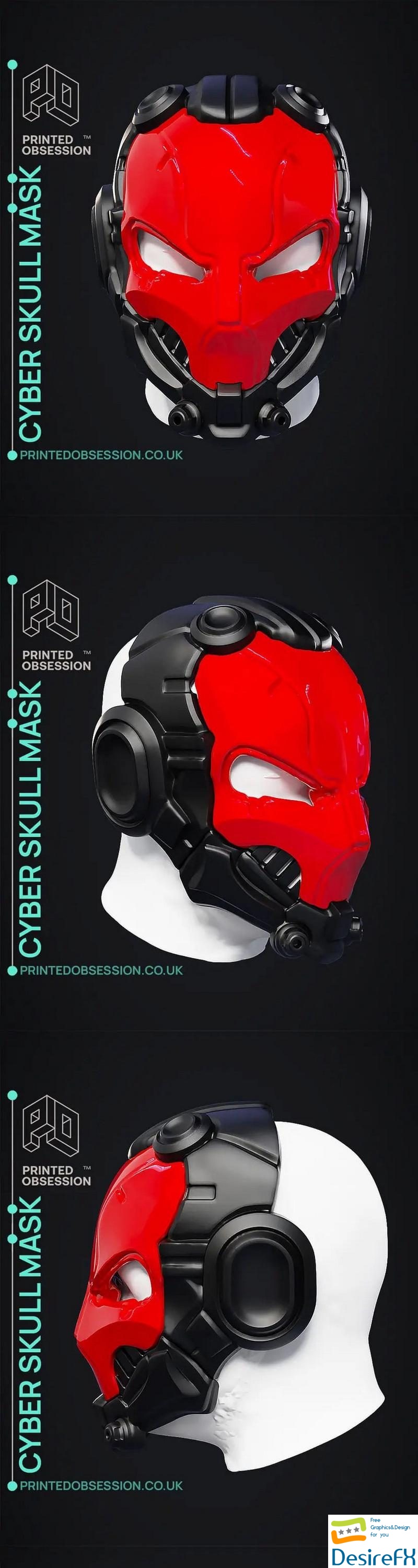 Cyber Skull Mask - 3D Print
