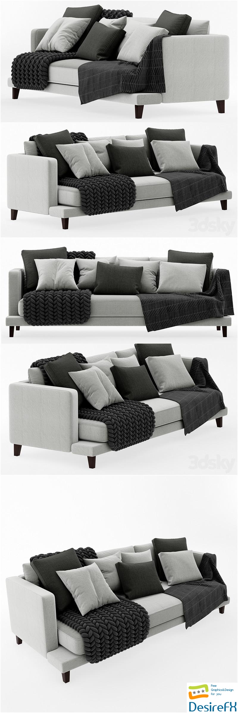 Delavega sofa a33 3D Model
