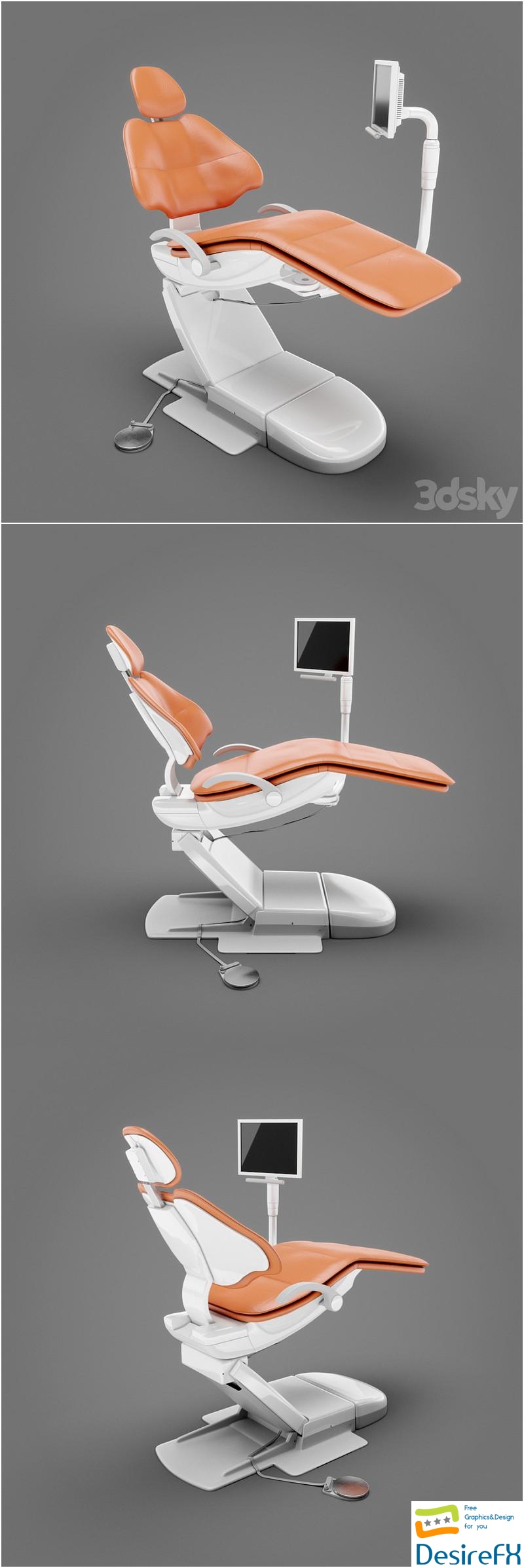 Dental chair A-DEC - for the competition 3D Model