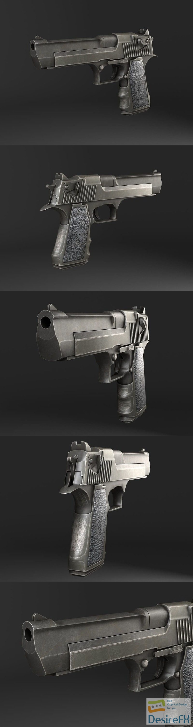 Desert Eagle Pistol 3D Model