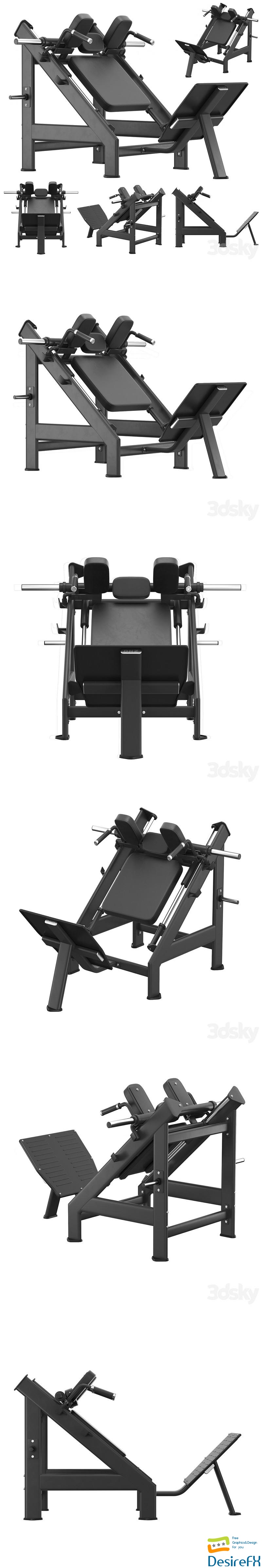 DHZ Fitness E-7057 Hack Machine 3D Model