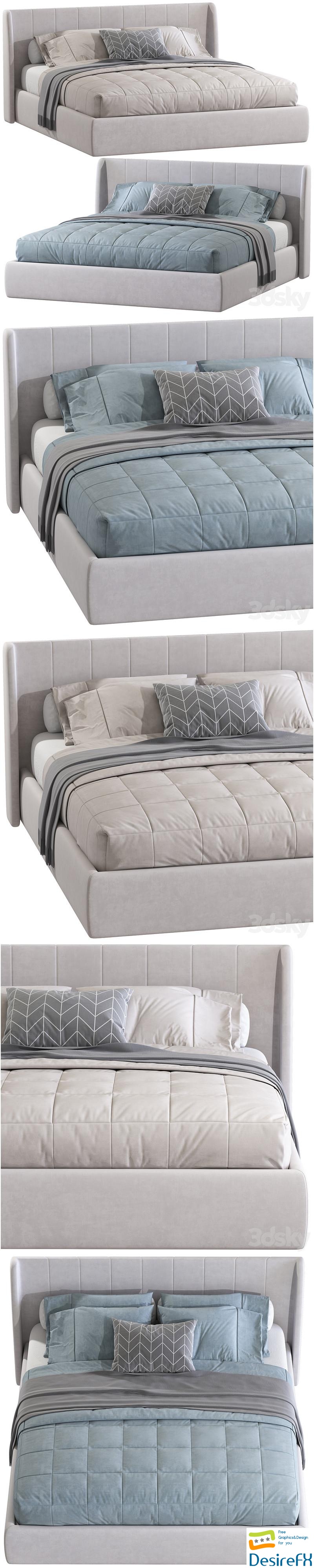Double bed 167 3D Model