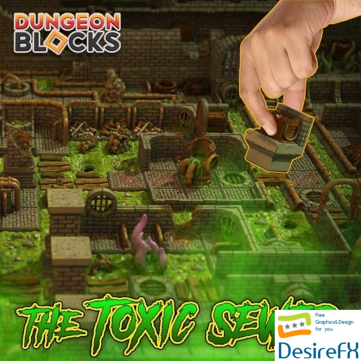 Dungeon Blocks - The Toxic sewer 3D Print