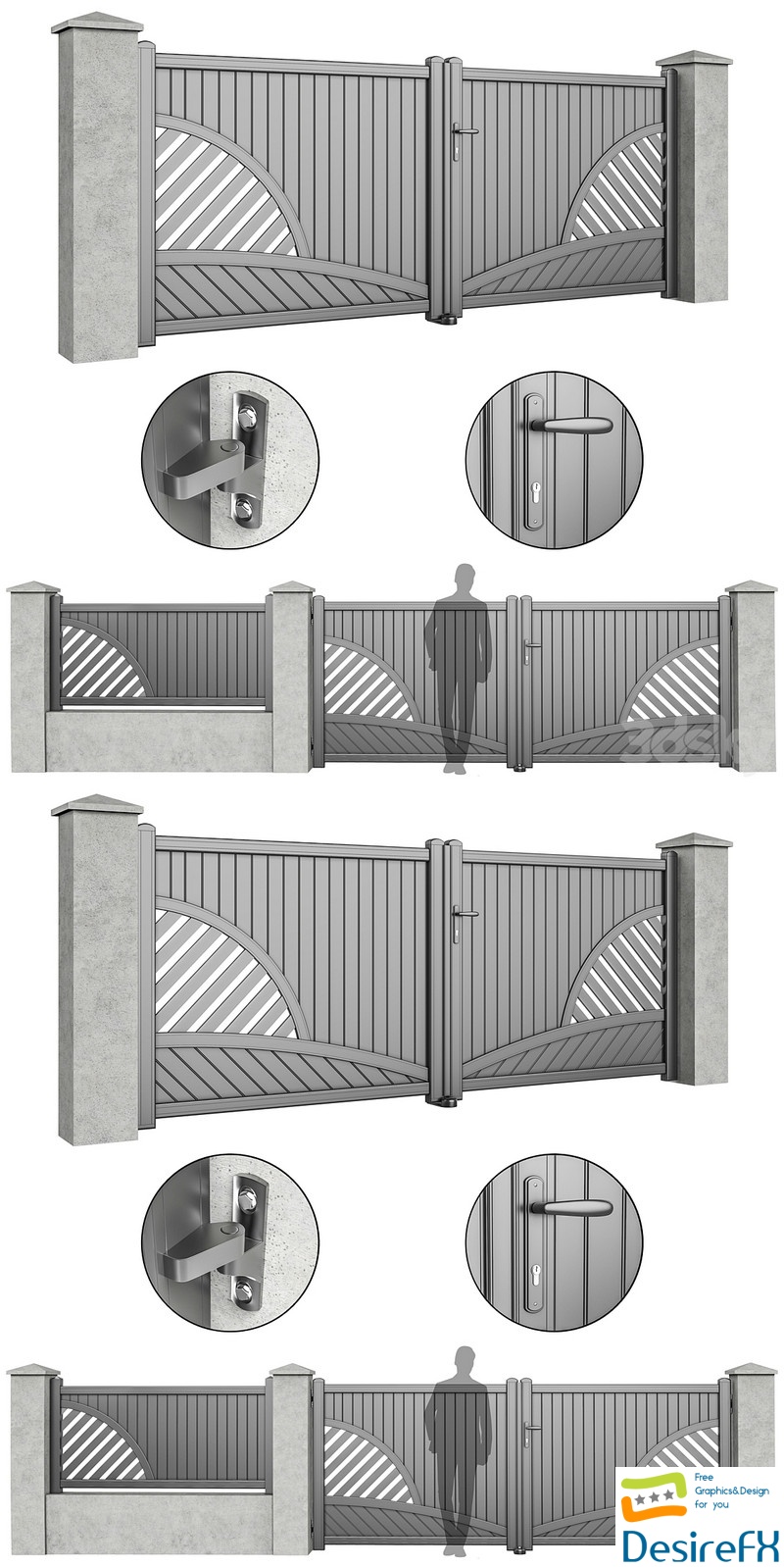 Fence gate 3D Model