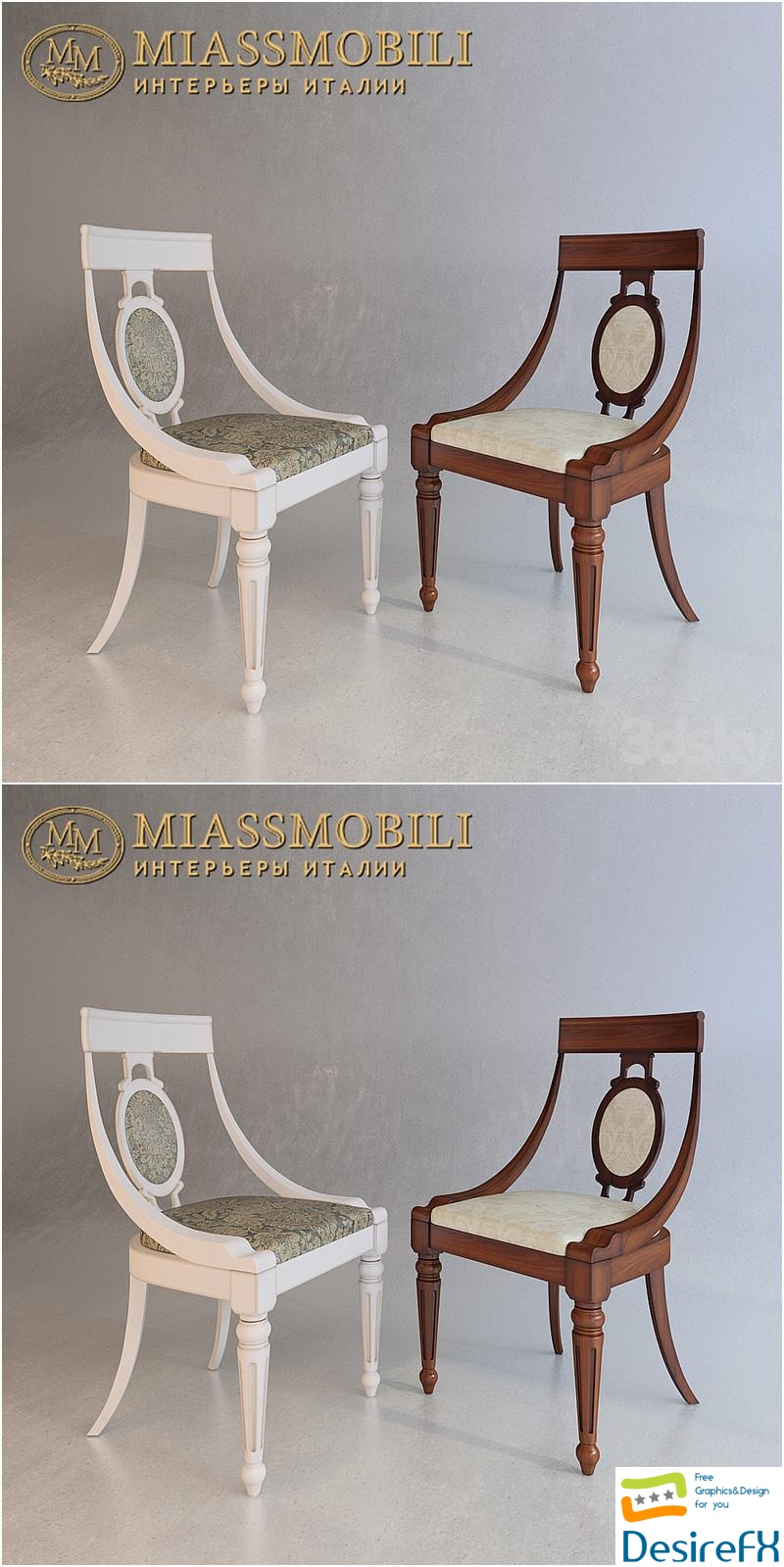 Floriana chairs from Miassmobili 3D Model
