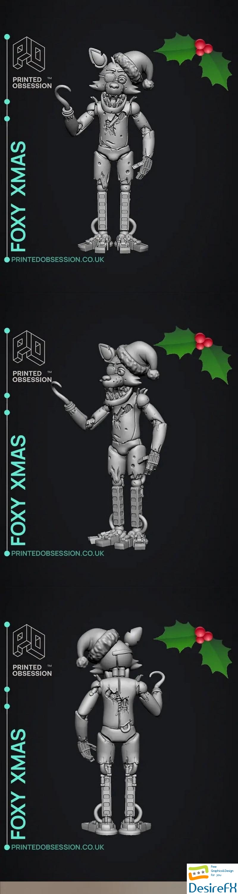 Foxy Xmas - 3D Print