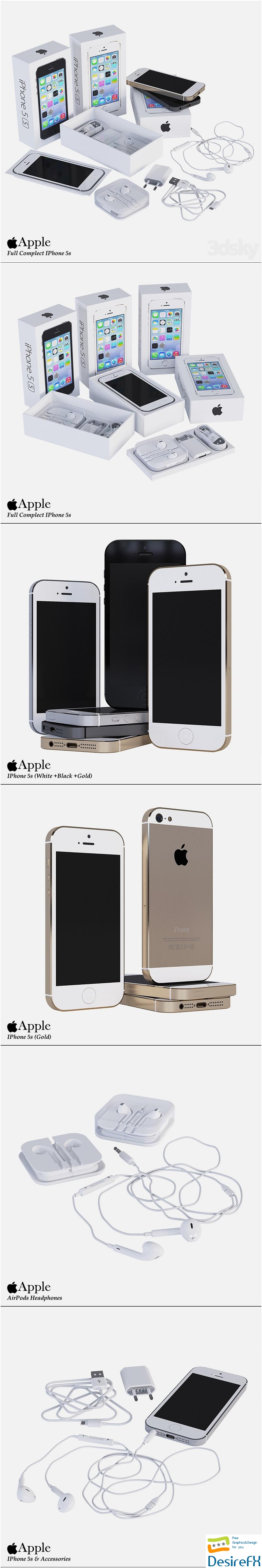 Full Complect Apple IPhone 5s 3D Model
