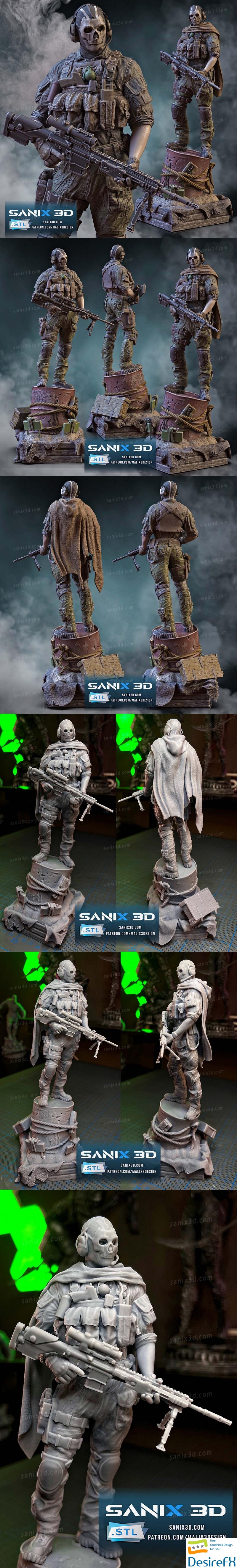 Ghost from Call of Duty - 3D Print