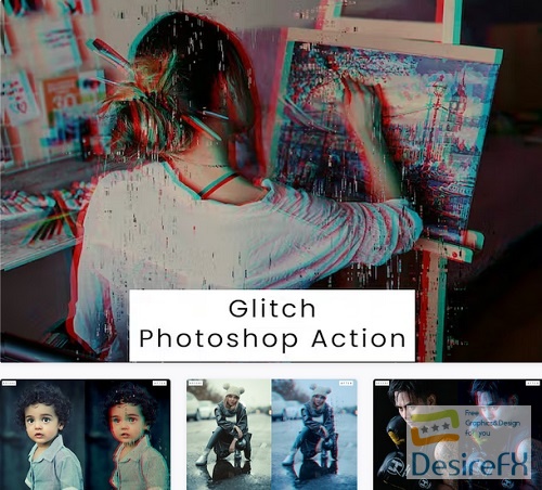 Glitch Photoshop Action - RFQAJ46