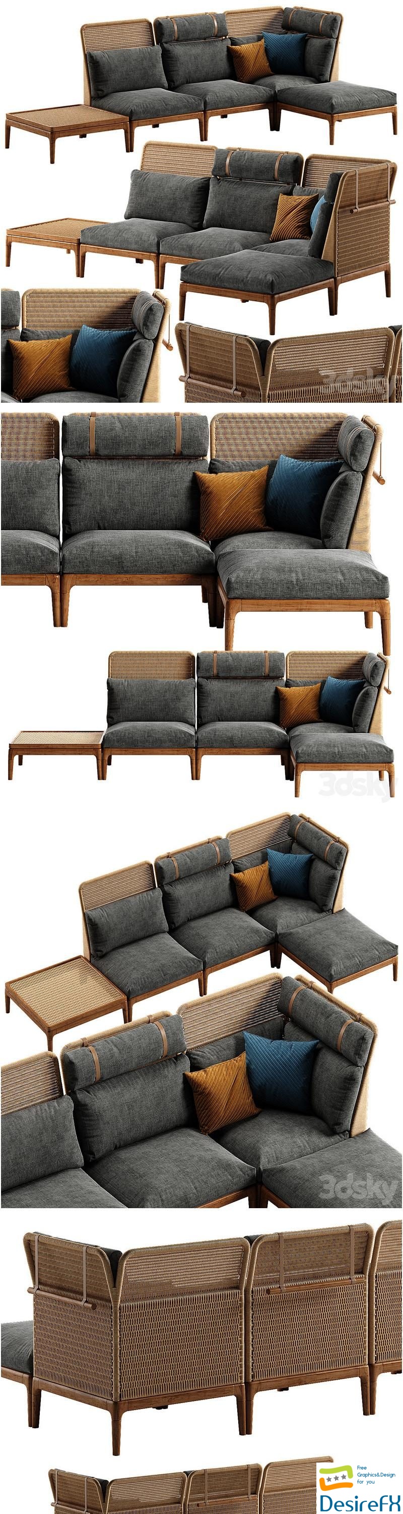 Gloster Lima sofa 2 3D Model