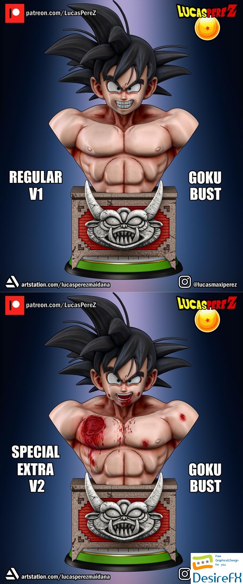 Goku Busto Especial 3D Print
