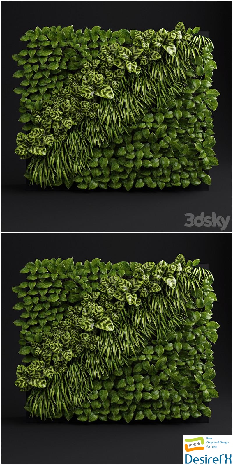 Green wall 2 3D Model