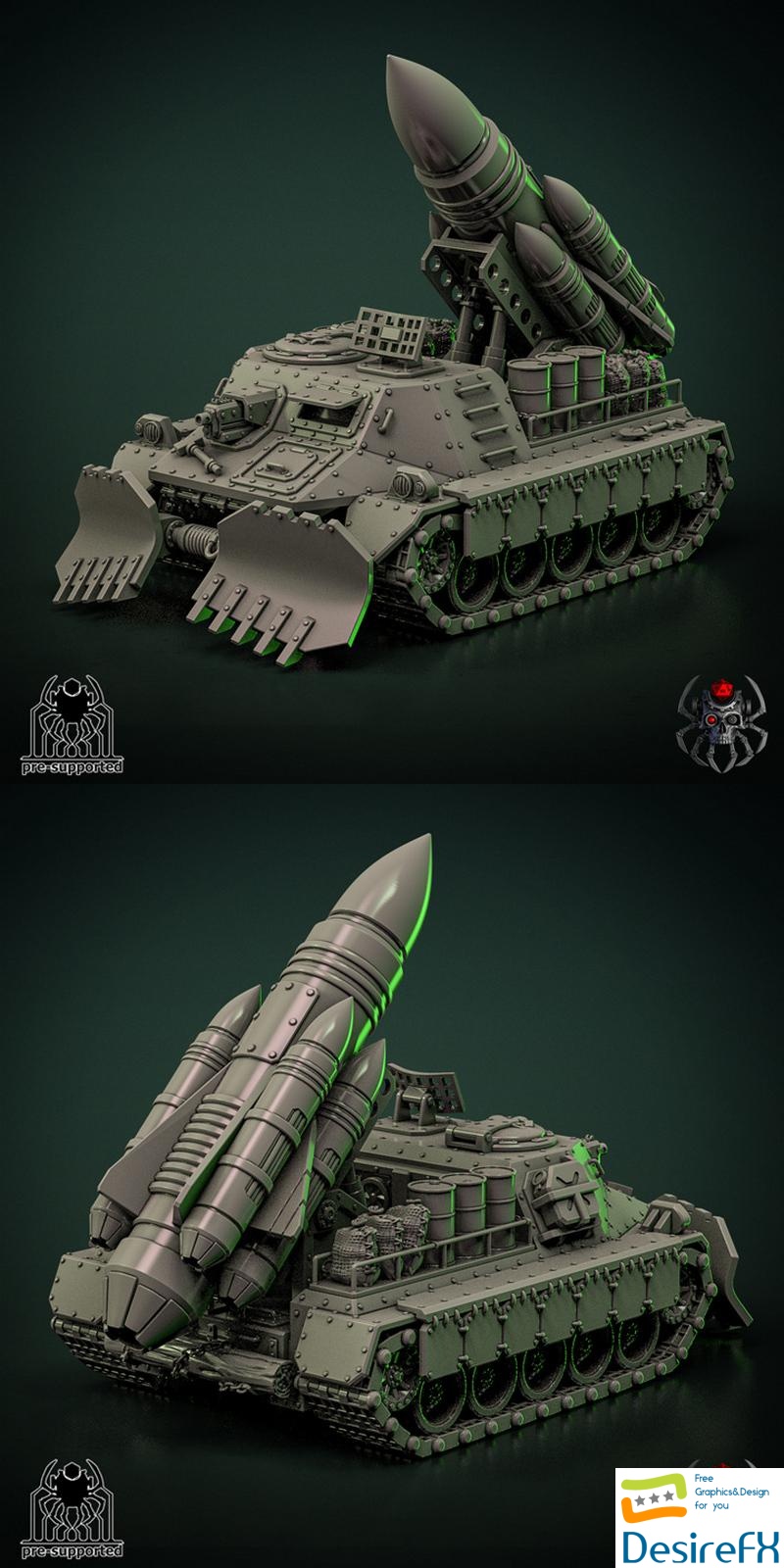 Hellstrike Infantry Support Vehicle - 3D Print