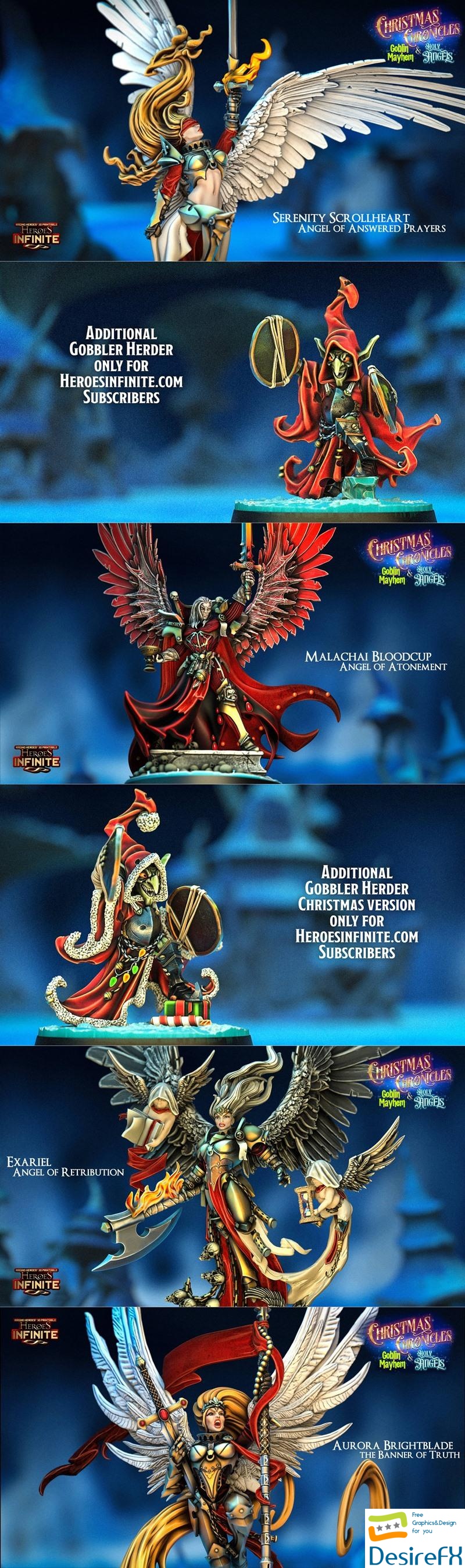 Heroes Infinite - Christmas Chronicles Goblin Mayhem and Holy Angels December 2023 3D Print