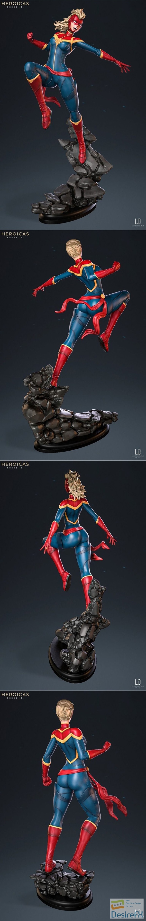 Heroicas – Figure 7-D1 – Ms Marvel – 3D Print