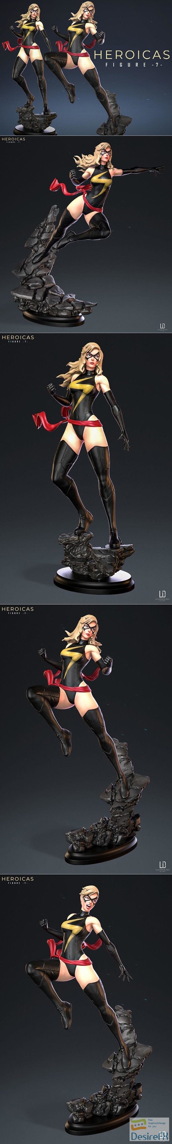 Heroicas – Figure 7-D2 – Ms Marvel – 3D Print