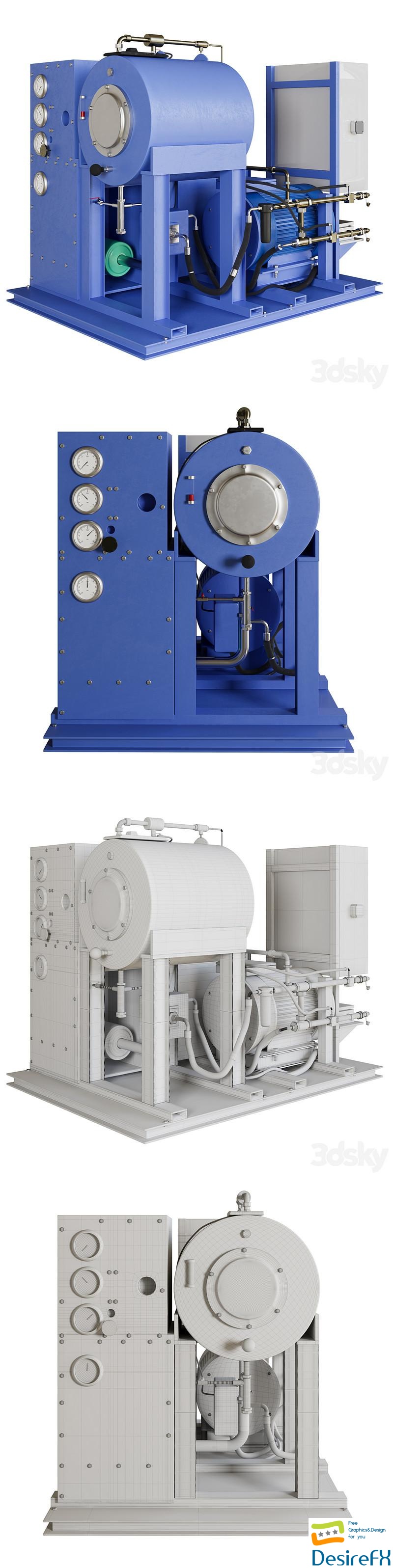 Hydraulic pumping station SNG.100.80.30.003.000 3D Model