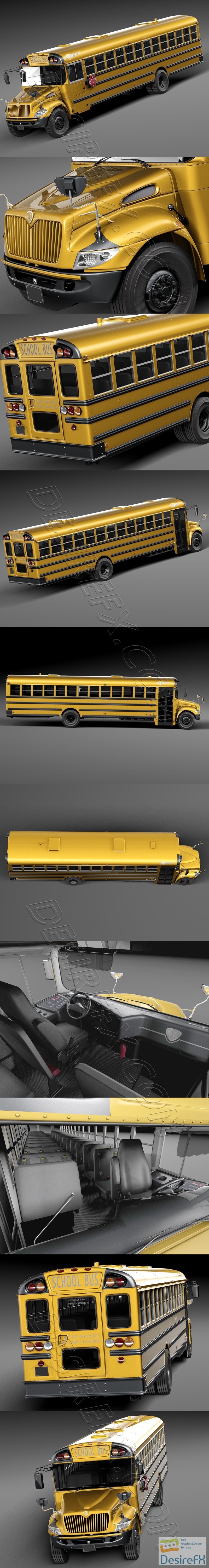 IC CE Series Schoolbus 2015 3D Model