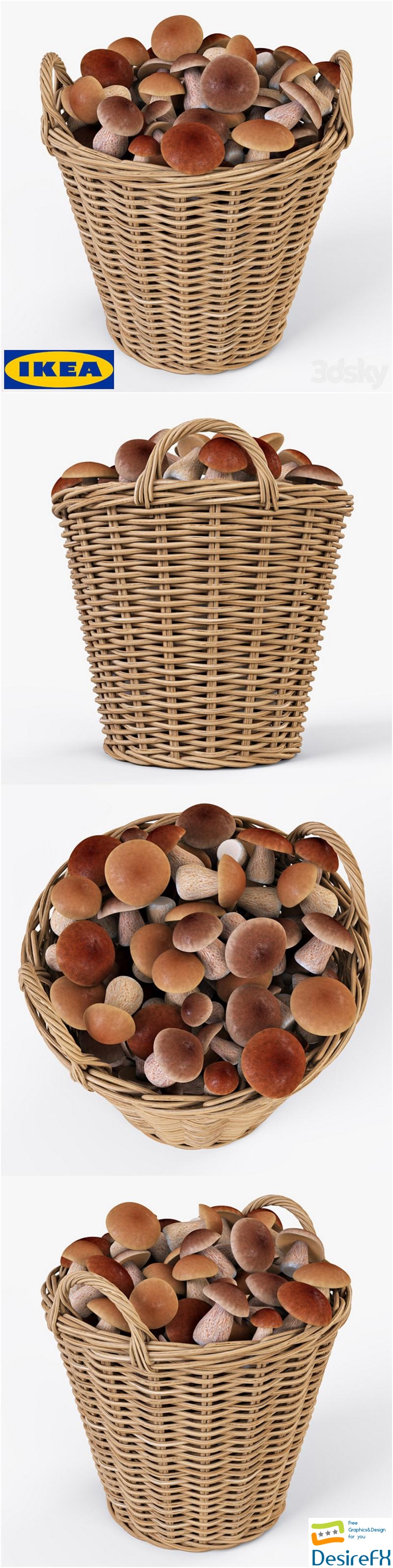 IKEA Shopping NIPPRIG with mushrooms 3D Model