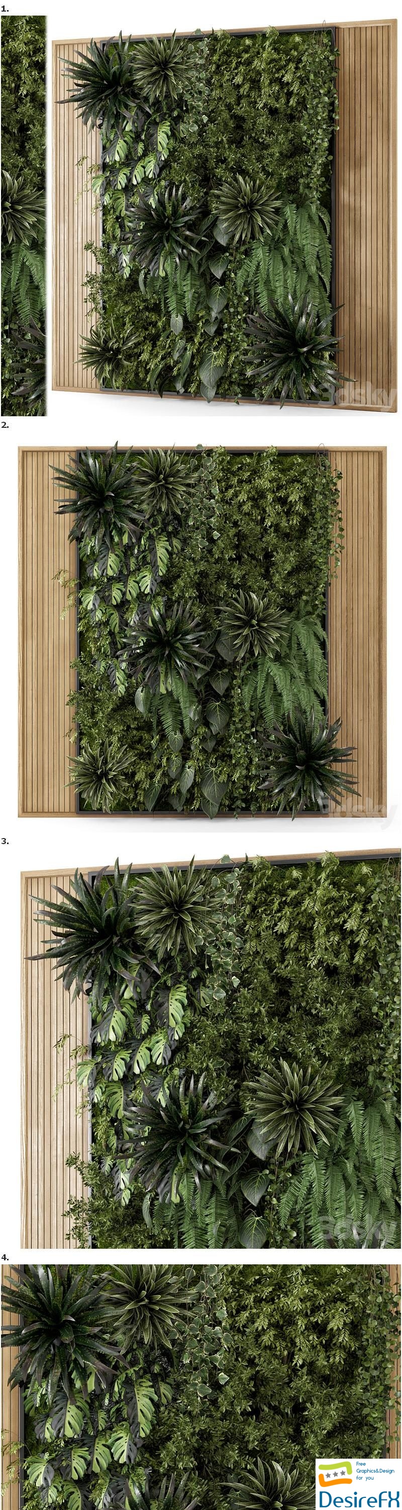 Indoor Wall Vertical Garden Set - Set 1159 3D Model